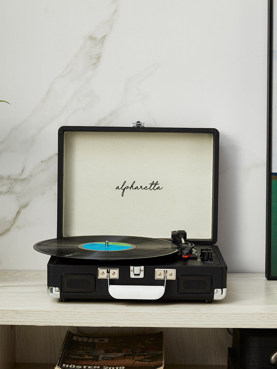 Alpharetta Retro Suitcase Vinyl Turntable Bluetooth Record Player & Speaker
