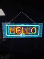 Custom Neon Glass Light Box | Acrylic Indoor Sign for Home, Shop & Studio