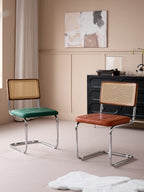 Nordic Mid-Century Modern Cesca Chair | Retro Metal Cantilever Dining & Accent Chair