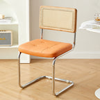 Nordic Mid-Century Modern Cesca Chair | Retro Metal Cantilever Dining & Accent Chair