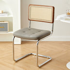 Nordic Mid-Century Modern Cesca Chair | Retro Metal Cantilever Dining & Accent Chair