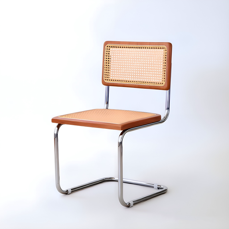 Nordic Mid-Century Modern Cesca Chair | Retro Metal Cantilever Dining & Accent Chair
