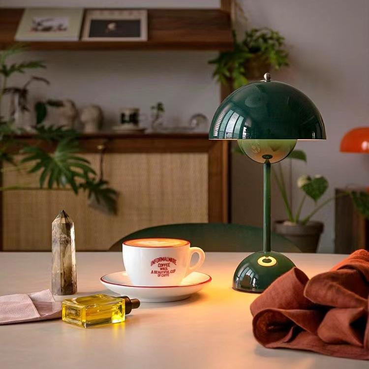 Danish-Style Nordic Mushroom Touch Desk Lamp (Rechargeable)
