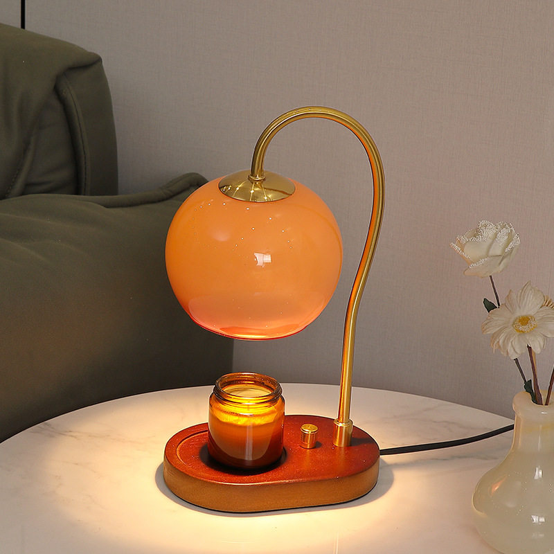 Mars Orange Candle Warmer Lamp | Modern Dimmable Table Lamp