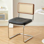 Nordic Mid-Century Modern Cesca Chair | Retro Metal Cantilever Dining & Accent Chair