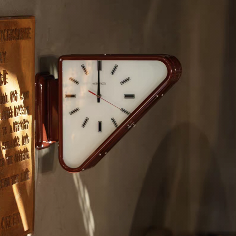 Japanese DULTON Metal Double-Sided Wall Clock | Corner Wall Silent Clock