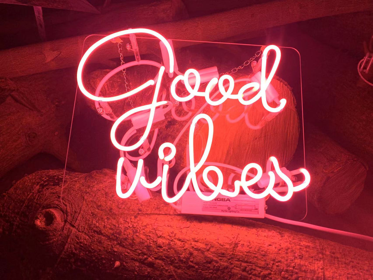 Custom Neon Glass Light Box | Acrylic Indoor Sign for Home, Shop & Studio