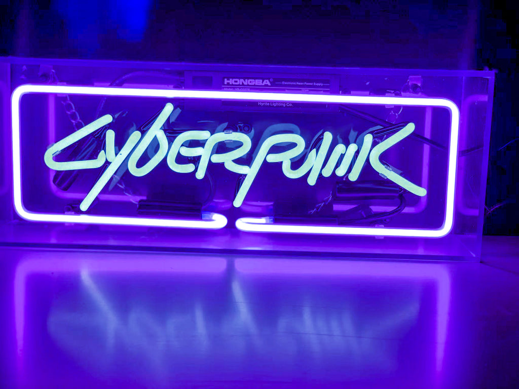 Custom Neon Glass Light Box | Acrylic Indoor Sign for Home, Shop & Studio