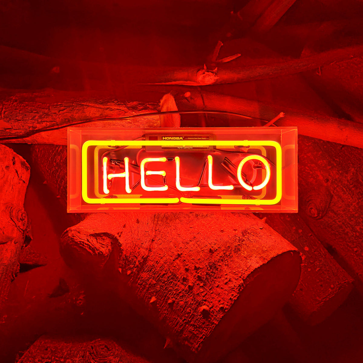 Custom Neon Glass Light Box | Acrylic Indoor Sign for Home, Shop & Studio