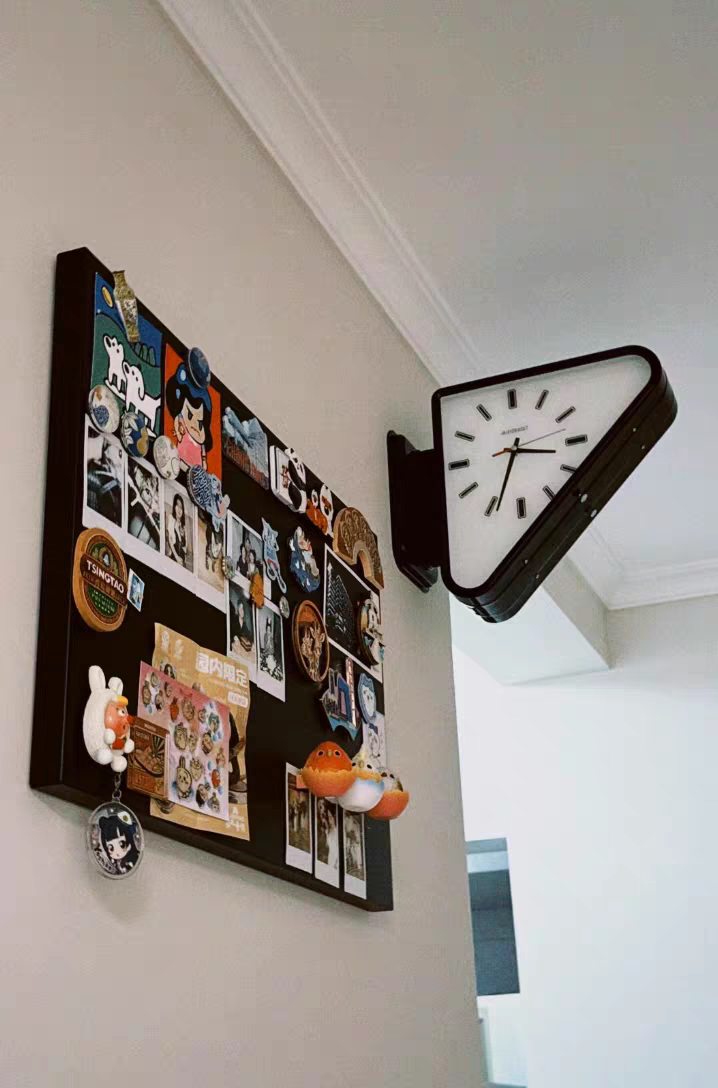 Japanese DULTON Metal Double-Sided Wall Clock | Corner Wall Silent Clock