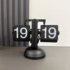 Retro Mechanical Flip Desk Clock – Minimalist European Style