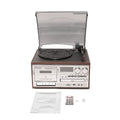 4-in-1 Retro Stereo Music Center Vinyl Record Player CD Cassette Bluetooth