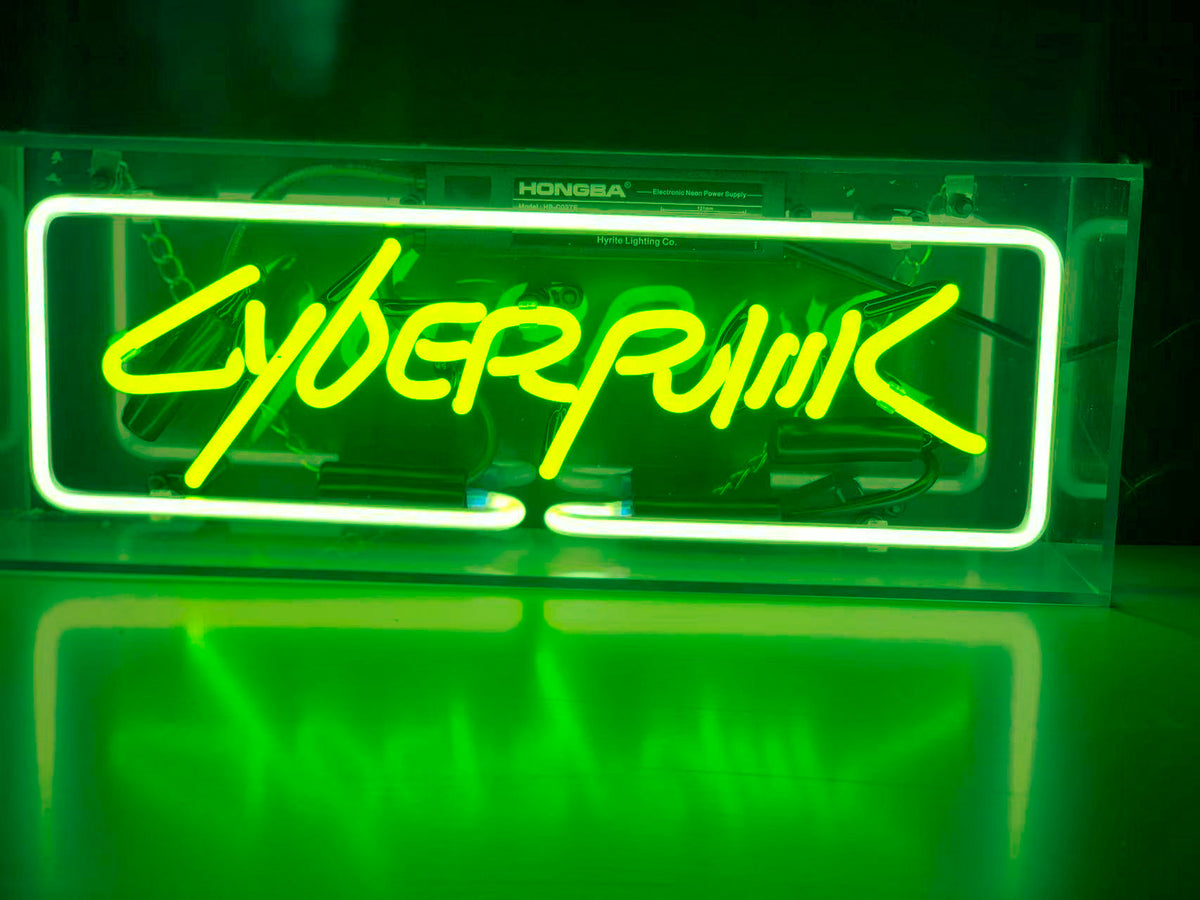 Custom Neon Glass Light Box | Acrylic Indoor Sign for Home, Shop & Studio
