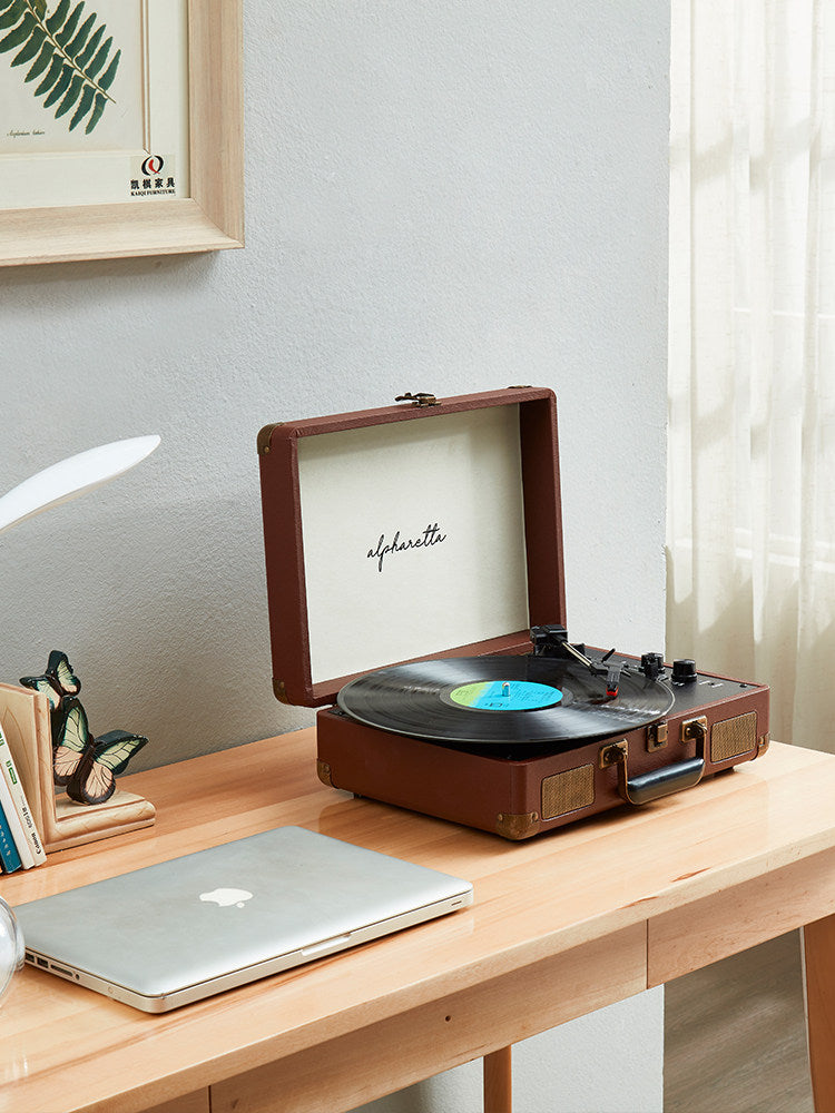 Alpharetta Retro Suitcase Vinyl Turntable Bluetooth Record Player & Speaker