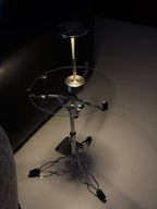 Modern Bauhaus Glass Coffee Table  Height-Adjustable Small Side Table for Living Room & Bedroom
