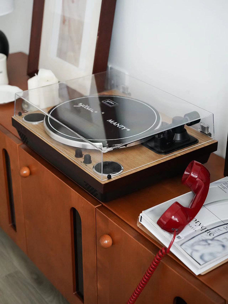 Seyttallin MANTY 3rd Gen Vintage Wooden Vinyl Record Player & Bluetooth Speaker