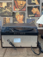 4-in-1 Retro Stereo Music Center Vinyl Record Player CD Cassette Bluetooth