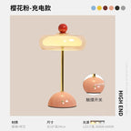 French Retro Hand-Blown Glass Table Lamp | Rechargeable Ambient Night Light