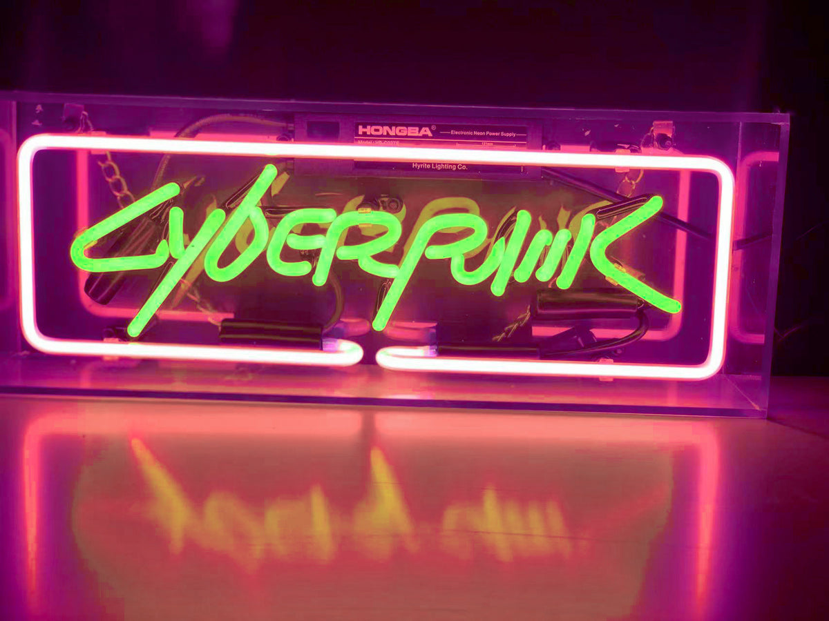 Custom Neon Glass Light Box | Acrylic Indoor Sign for Home, Shop & Studio