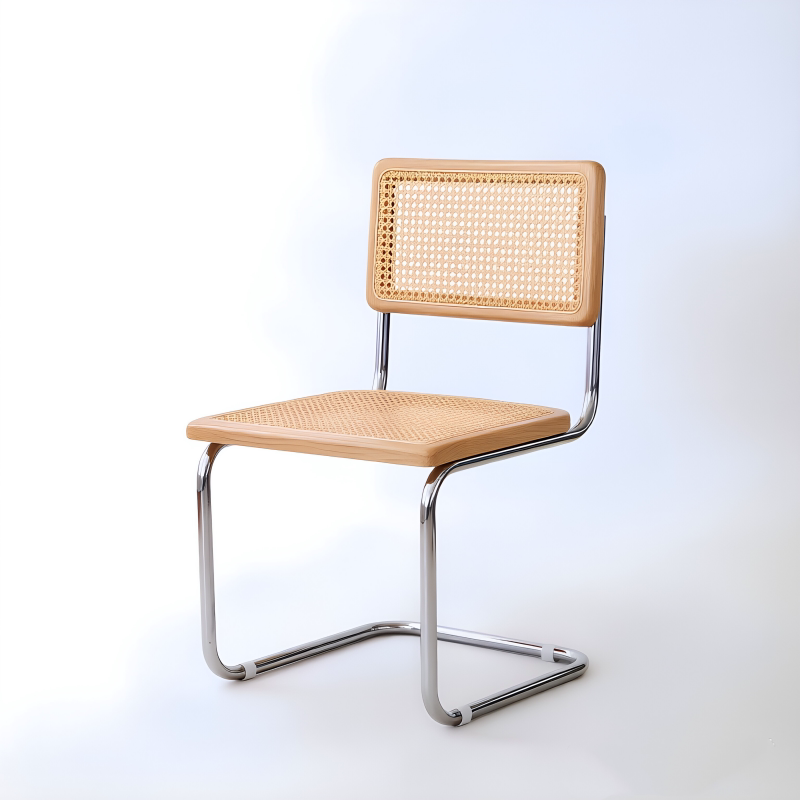 Nordic Mid-Century Modern Cesca Chair | Retro Metal Cantilever Dining & Accent Chair