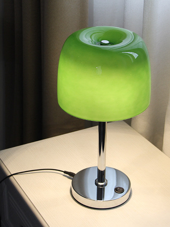 Scandinavian Mushroom Glass Table Lamp