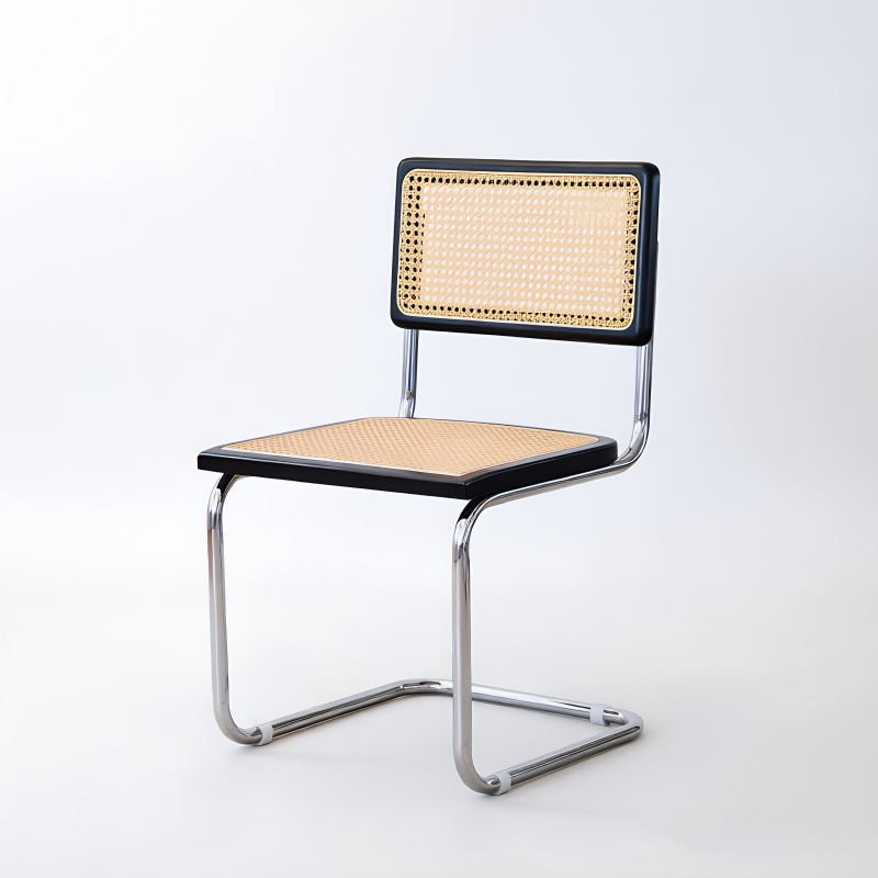 Nordic Mid-Century Modern Cesca Chair | Retro Metal Cantilever Dining & Accent Chair