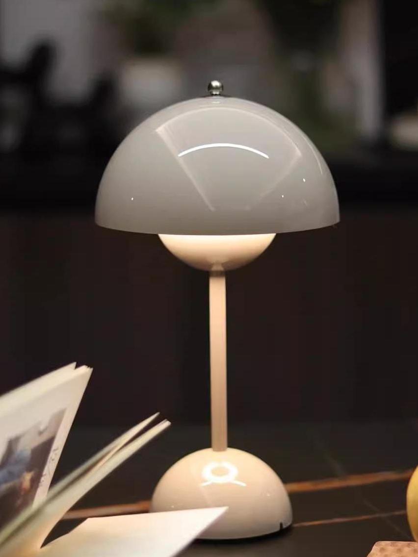 Danish-Style Nordic Mushroom Touch Desk Lamp (Rechargeable)