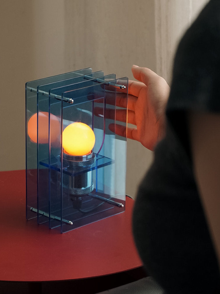 Modern Egg Crepe Layer Acrylic Desk Lamp  Aesthetic Atmosphere Light