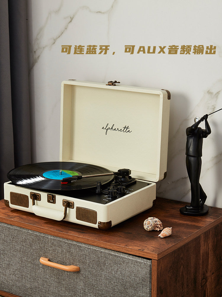 Alpharetta Retro Suitcase Vinyl Turntable Bluetooth Record Player & Speaker
