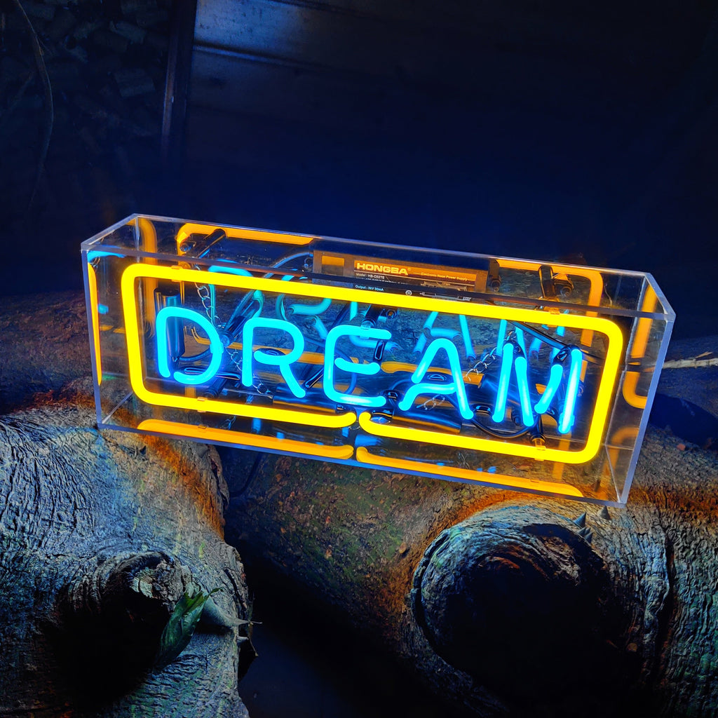 Custom Neon Glass Light Box | Acrylic Indoor Sign for Home, Shop & Studio
