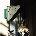 Japanese DULTON Metal Double-Sided Wall Clock | Corner Wall Silent Clock