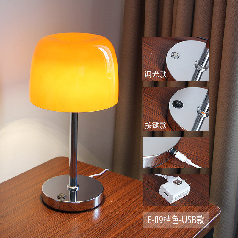 Scandinavian Mushroom Glass Table Lamp