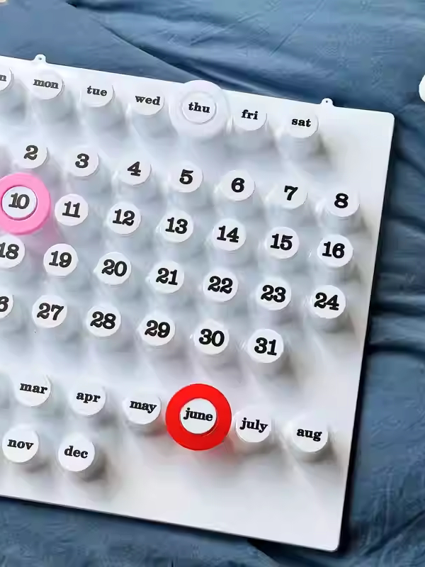 XEMO Modern Minimalist Perpetual Calendar & Desktop Accent