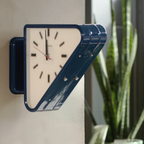Japanese DULTON Metal Double-Sided Wall Clock | Corner Wall Silent Clock