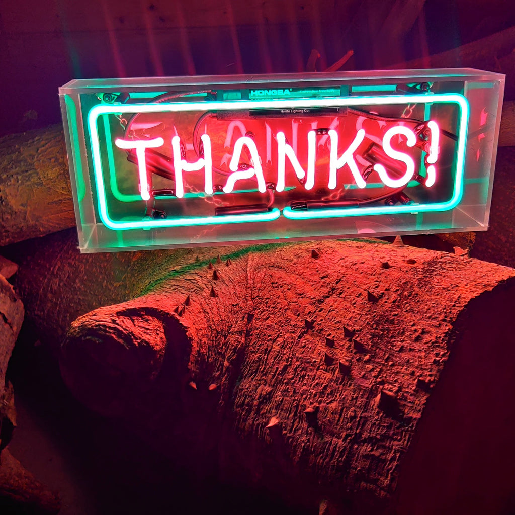 Custom Neon Glass Light Box | Acrylic Indoor Sign for Home, Shop & Studio