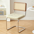 Nordic Mid-Century Modern Cesca Chair | Retro Metal Cantilever Dining & Accent Chair