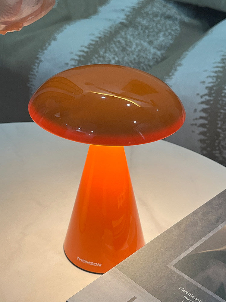 French Thomson Luxury Mushroom Ambient Lamp  Rechargeable Cordless Bedside Table Light