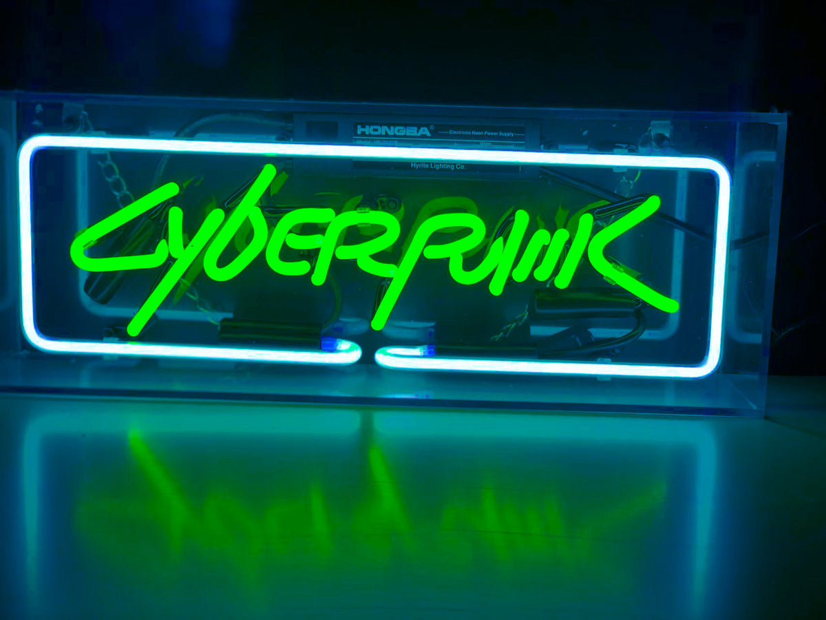 Custom Neon Glass Light Box | Acrylic Indoor Sign for Home, Shop & Studio