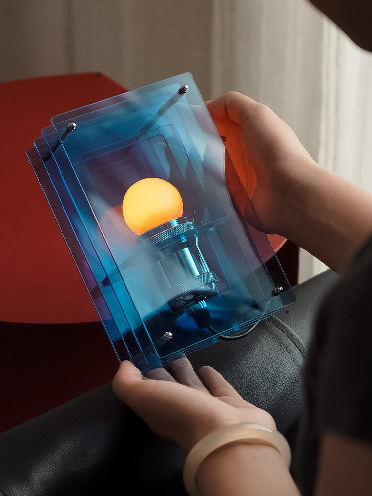 Modern Egg Crepe Layer Acrylic Desk Lamp  Aesthetic Atmosphere Light