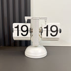 Retro Mechanical Flip Desk Clock – Minimalist European Style