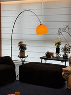 Vintage Bauhaus Arc Floor Lamp  Mid-Century Modern Sunset Ambiance Light for Living Room & Bedroom
