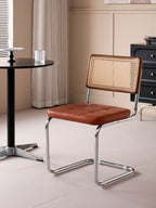 Nordic Mid-Century Modern Cesca Chair | Retro Metal Cantilever Dining & Accent Chair