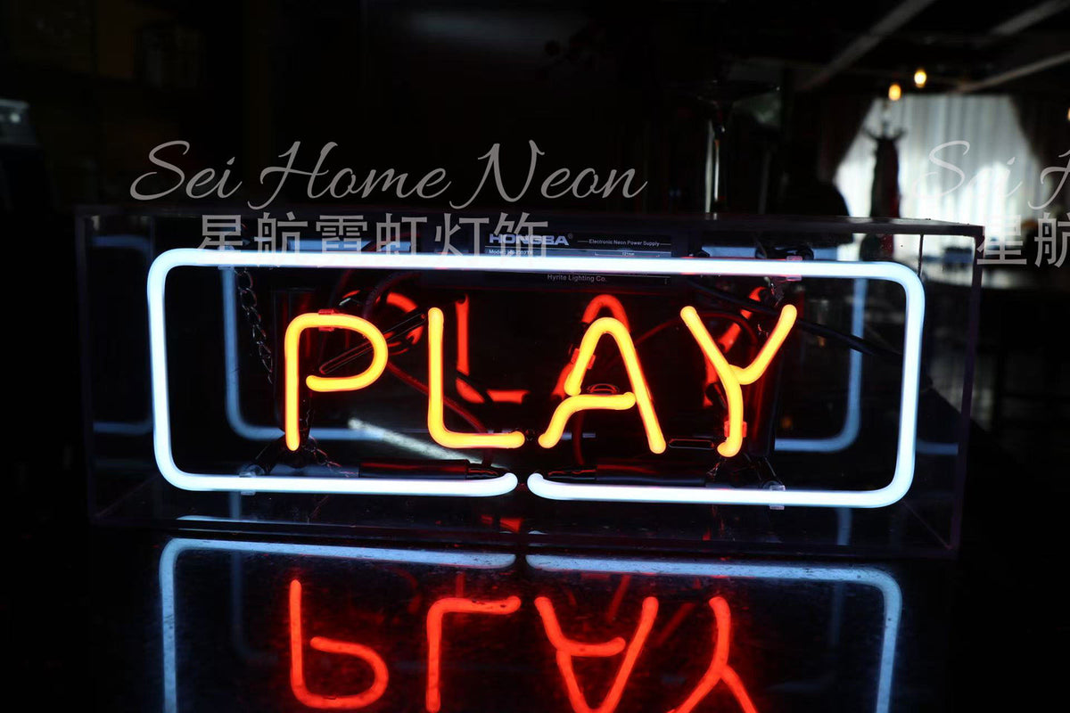 Custom Neon Glass Light Box | Acrylic Indoor Sign for Home, Shop & Studio