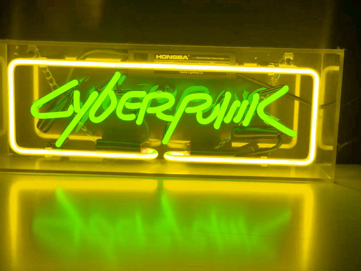 Custom Neon Glass Light Box | Acrylic Indoor Sign for Home, Shop & Studio