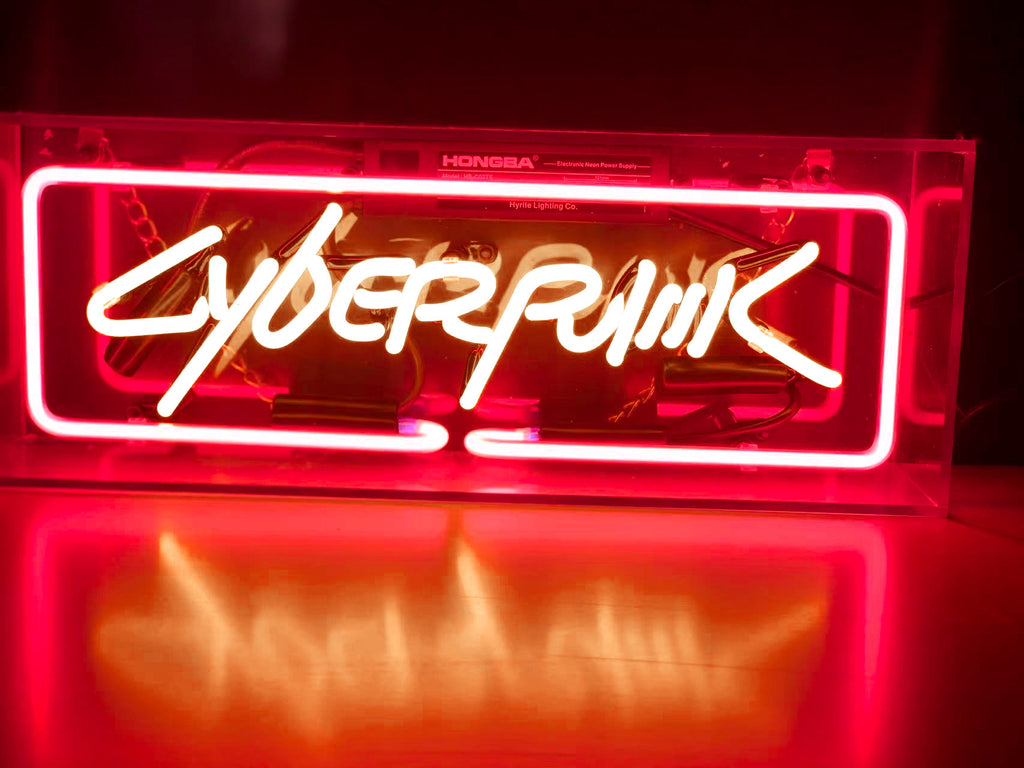 Custom Neon Glass Light Box | Acrylic Indoor Sign for Home, Shop & Studio