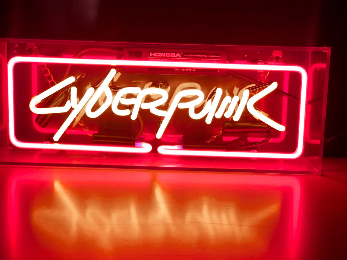 Custom Neon Glass Light Box | Acrylic Indoor Sign for Home, Shop & Studio