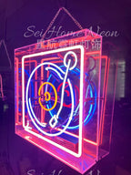 Custom Neon Glass Light Box | Acrylic Indoor Sign for Home, Shop & Studio