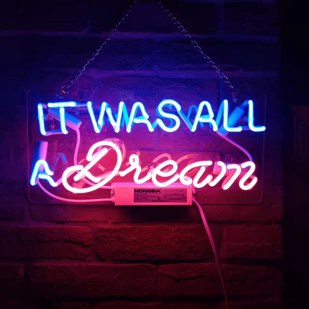 Custom Neon Glass Light Box | Acrylic Indoor Sign for Home, Shop & Studio
