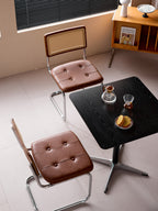 Nordic Mid-Century Modern Cesca Chair | Retro Metal Cantilever Dining & Accent Chair