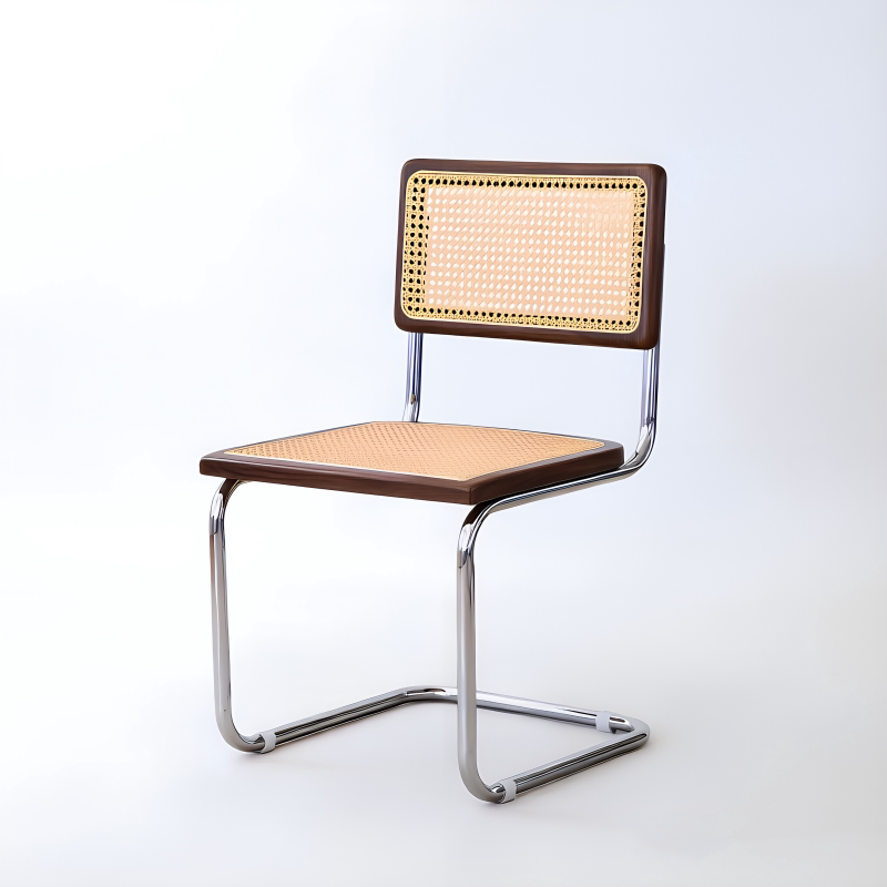 Nordic Mid-Century Modern Cesca Chair | Retro Metal Cantilever Dining & Accent Chair